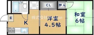 大阪府東大阪市玉串元町1丁目【マンション】の間取り