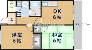 大阪府東大阪市吉田7丁目【マンション】の間取り