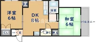 大阪府東大阪市吉田7丁目【マンション】の間取り