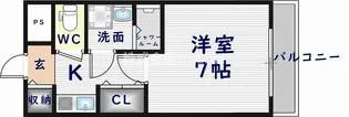大阪府東大阪市南上小阪【マンション】の間取り