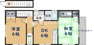 大阪府東大阪市大蓮南1丁目【アパート】の間取り