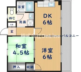 大阪府東大阪市若江北町2丁目【マンション】の間取り