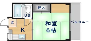 大阪府東大阪市若江西新町1丁目【マンション】の間取り