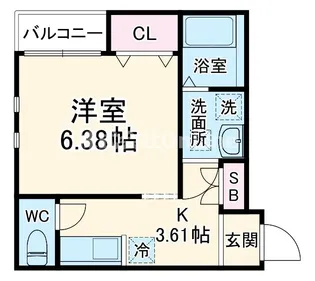 大阪府東大阪市大蓮南2丁目【アパート】の間取り