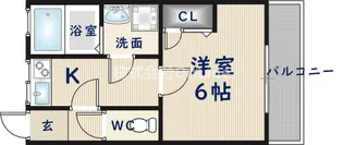 大阪府東大阪市下小阪1丁目【マンション】の間取り