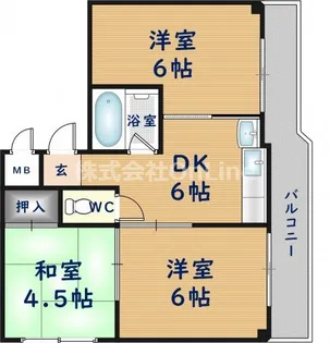 大阪府東大阪市柏田西2丁目【マンション】の間取り