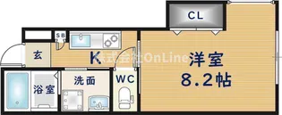 大阪府東大阪市若江南町1丁目【アパート】の間取り
