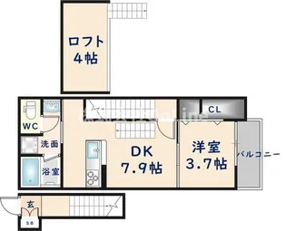 大阪府東大阪市若江南町1丁目【アパート】の間取り