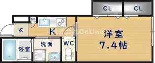 大阪府東大阪市若江南町1丁目【アパート】の間取り