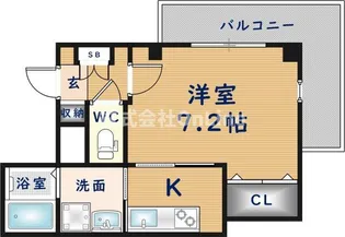 ビューティーセゾン華【6階】の間取り