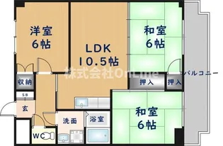マンション津坂【6階】の間取り