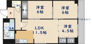 サチ東山本【4階】の間取り