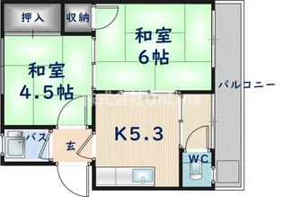 RHYTHM八尾【3階】の間取り