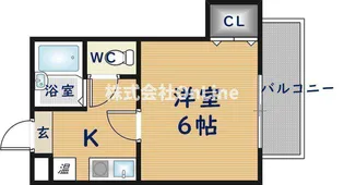 ワンダーグランドハイツ【6階】の間取り