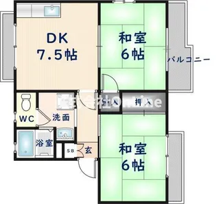 クイーンズタウン【2階】の間取り
