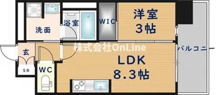 リビオレゾン天王寺真田山【10階】の間取り