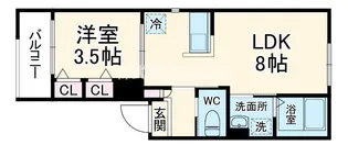 大阪府東大阪市長瀬町1丁目【アパート】の間取り