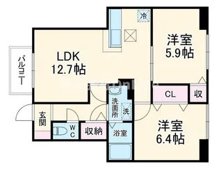 大阪府東大阪市衣摺3丁目【アパート】の間取り