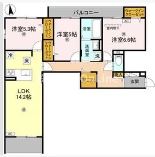 大阪府東大阪市永和1丁目【アパート】の間取り