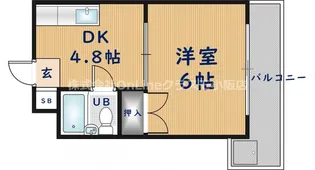 大阪府東大阪市岩田町5丁目【マンション】の間取り