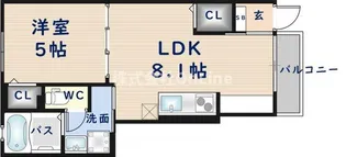 大阪府東大阪市友井2丁目【アパート】の間取り