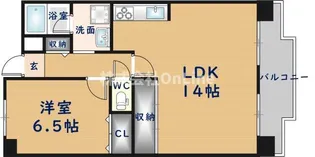 大阪府東大阪市友井5丁目【マンション】の間取り