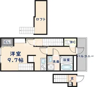あんしん+小畑町08-13001【2階】の間取り