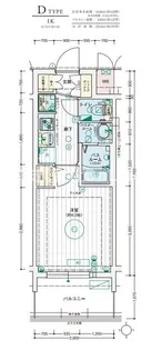 エステムコート大阪プリューム 【11階】の間取り