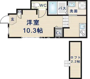 あんしん+大蓮東08-1084【1階】の間取り