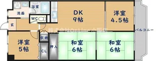 大阪府東大阪市友井5丁目【マンション】の間取り