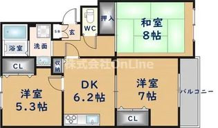 ディアコート【3階】の間取り