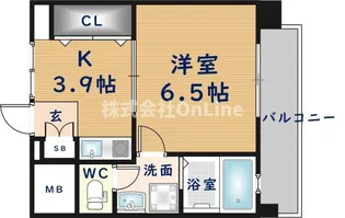 ミフネセントラルベア荒本【3階】の間取り