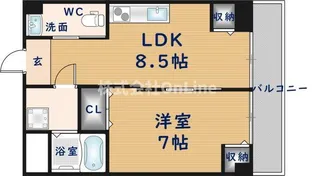 新栄プロパティー東大阪Ⅰ【2階】の間取り