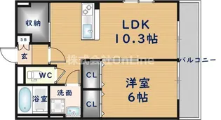 アムールD棟【2階】の間取り