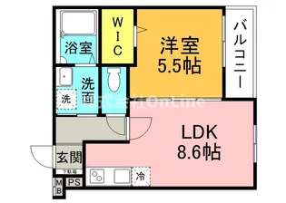 フジパレス稲田本町【1階】の間取り