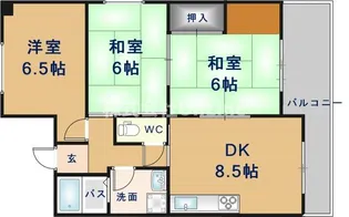ジョイフルオオイシ3号館【3階】の間取り