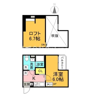 グランクオーレ布施【2階】の間取り