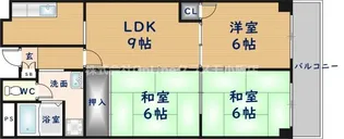 アバハイム西村【5階】の間取り