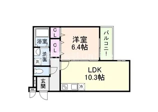 フェリシアーク加美【2階】の間取り