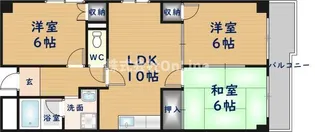 ハイツ南久宝寺【4階】の間取り