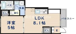 大阪府東大阪市友井2丁目【アパート】の間取り