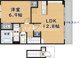 大阪府東大阪市衣摺3丁目【アパート】の間取り