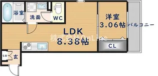 大阪府東大阪市大蓮北2丁目【アパート】の間取り
