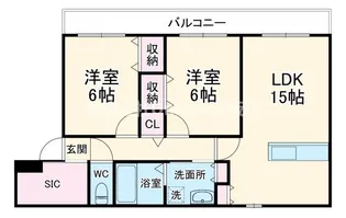 St.Polaris瓢箪山【2階】の間取り