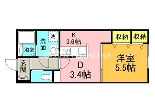 ケーティーハイツA棟【2階】の間取り