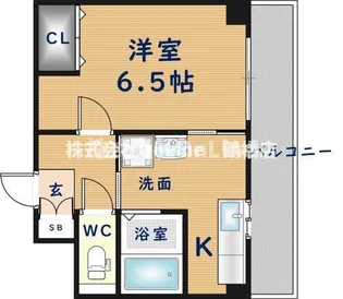 ロジュマン上本町【4階】の間取り
