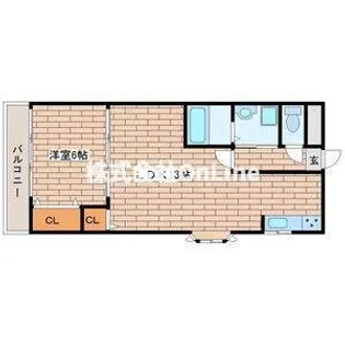 八尾南ピュアハイツ【3階】の間取り