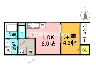 グランディオ鶴橋【3階】の間取り