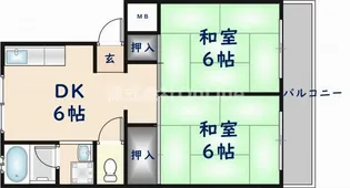 大蓮グリーンマンション【2階】の間取り