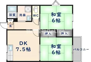 大阪府東大阪市高井田【アパート】の間取り